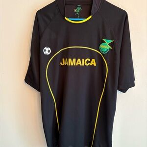 Jamaica Men’s XXL Sportz Black/Yellow Soccer Jersey Sportswear Activewear